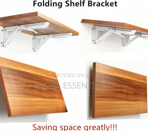 10" Heavy-Duty Metal Folding Shelf Brackets a Pair