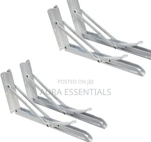 10" Heavy-Duty Metal Folding Shelf Brackets a Pair