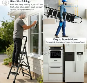 6 Steps Foldable Ladder With Anti-Skid Wide Steps