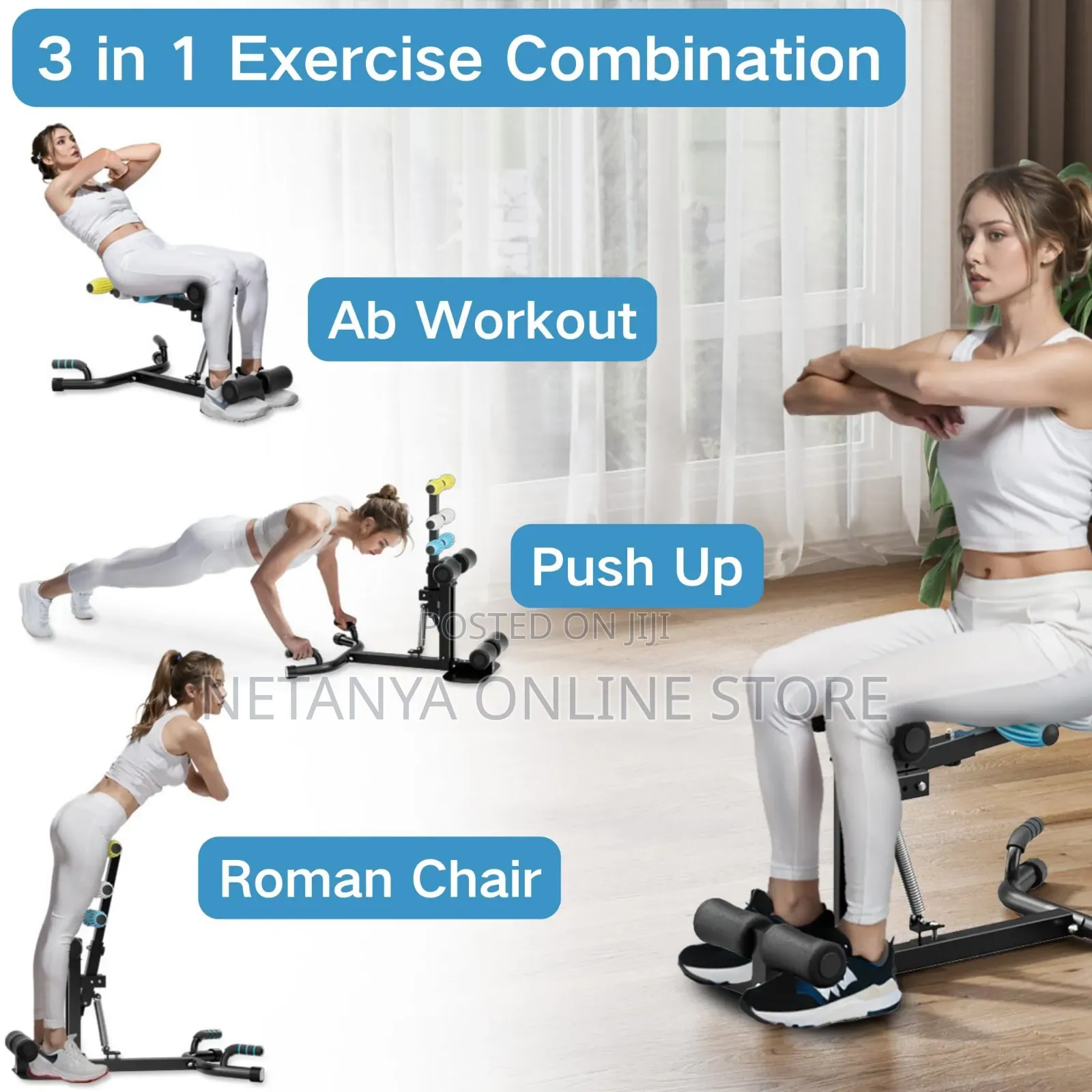 3in1 Deep Squat Machine With Roman Chair Function