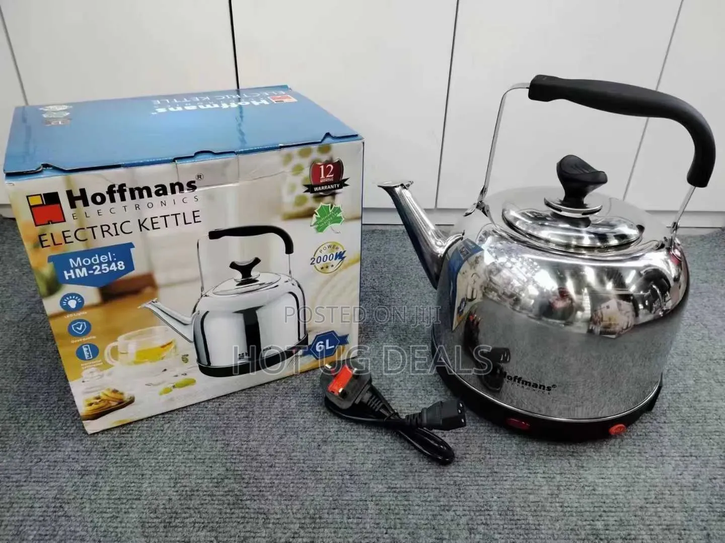 Hoffmans 6L Electric Kettle HM-2548 – 2000W Heavy-Duty Water Boiler