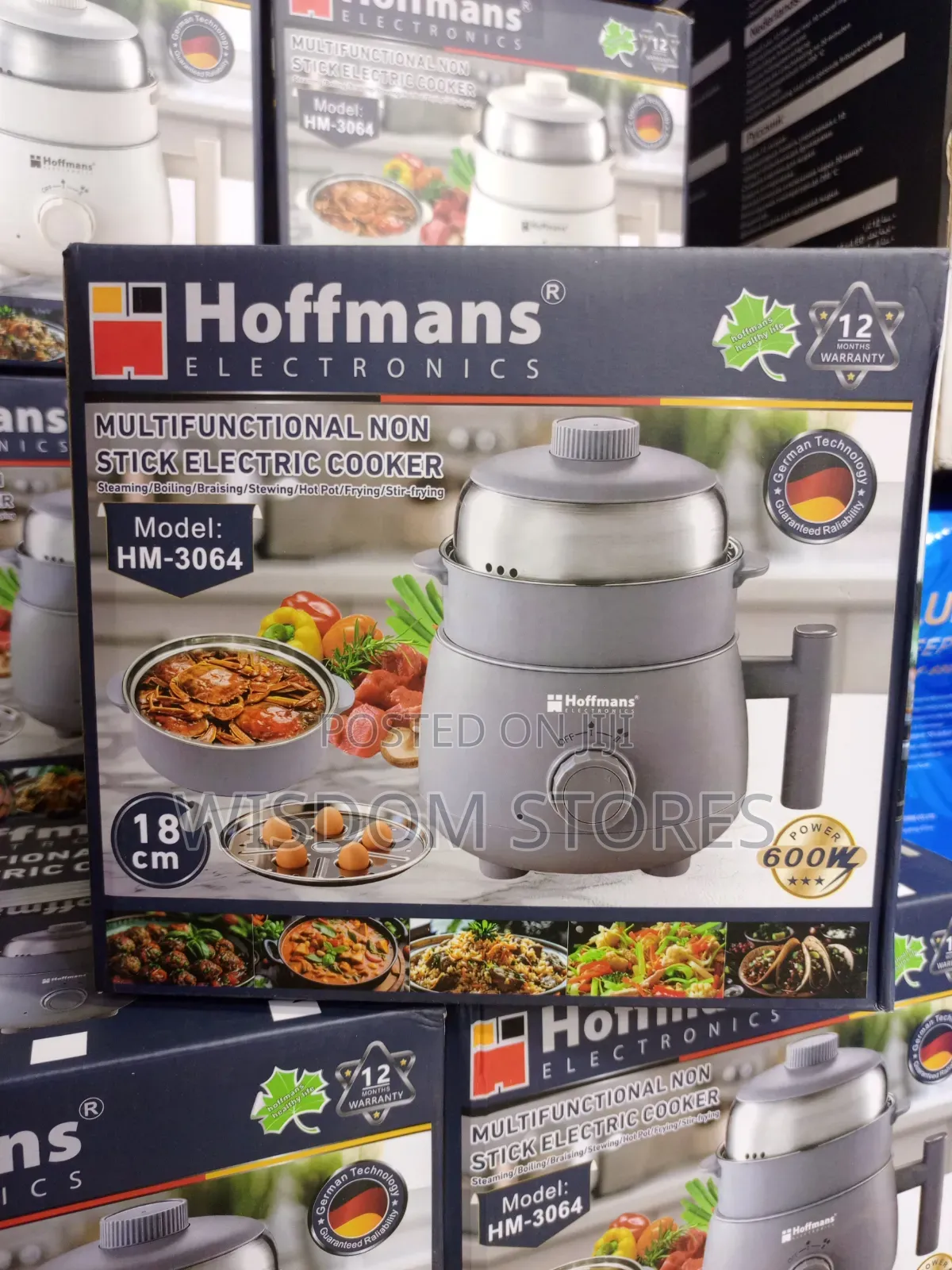 Hoffmans Electronics Multifunctional Non-Stick Electric Cooker