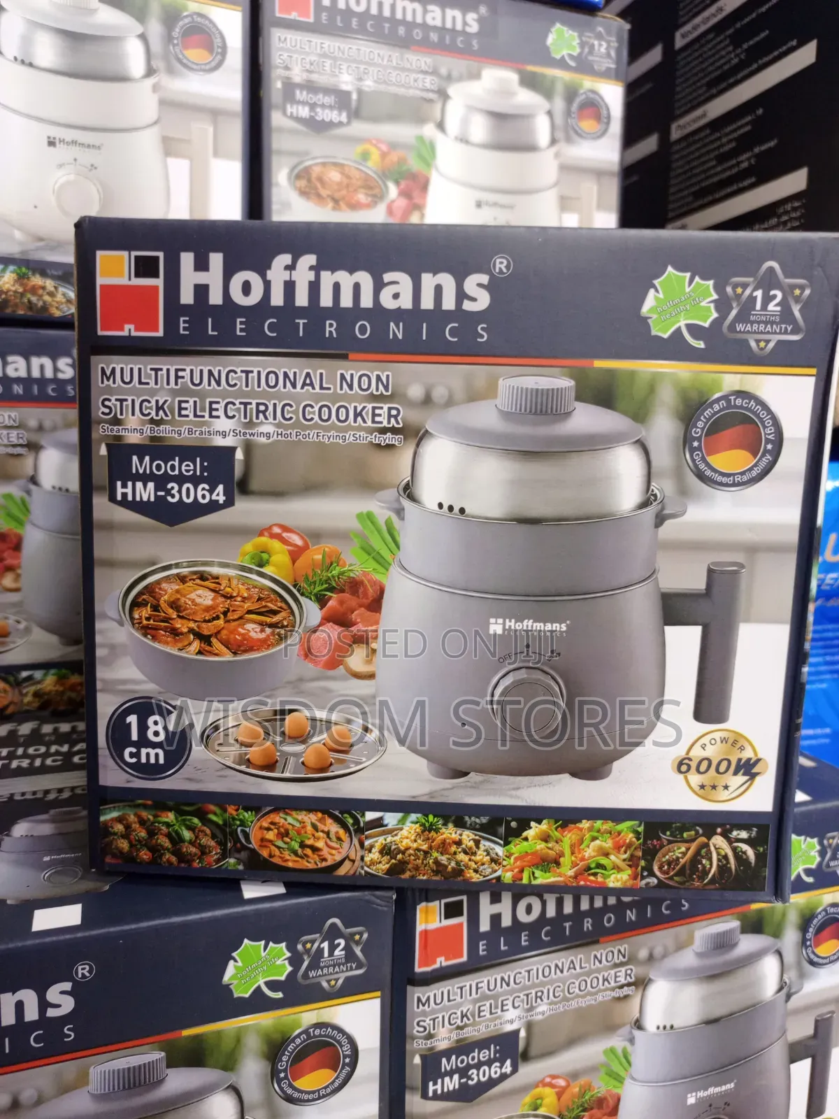 Hoffmans Electronics Multifunctional Non-Stick Electric Cooker
