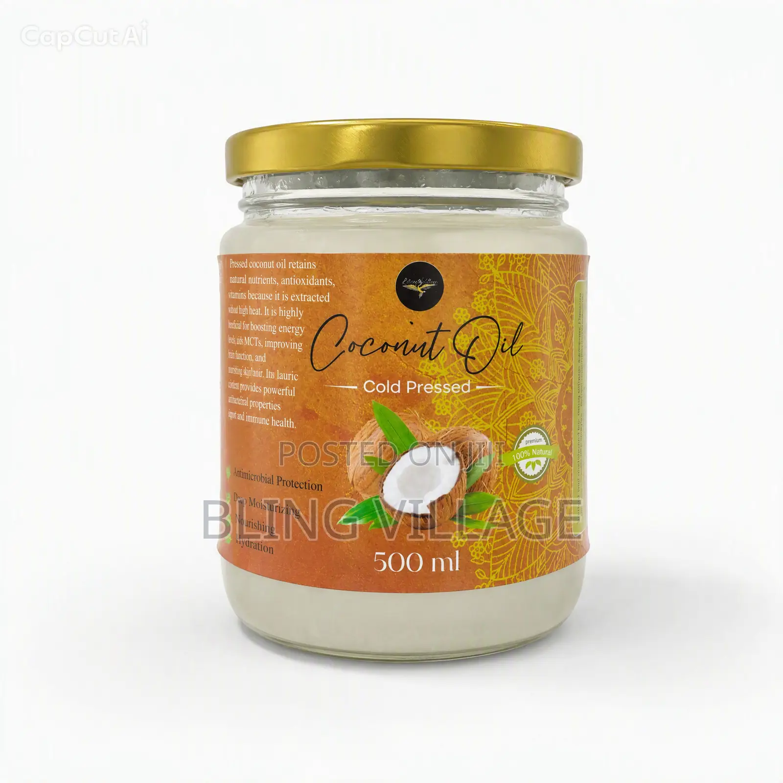 Coconut Oil Virgin Cold Pressed (500ml)