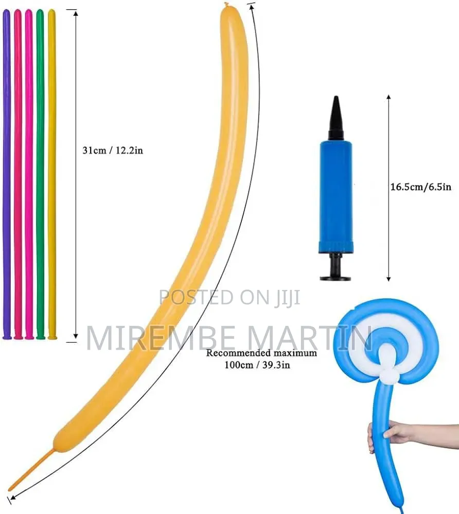 100 PCS Pipe Balloons With Hand Pump |