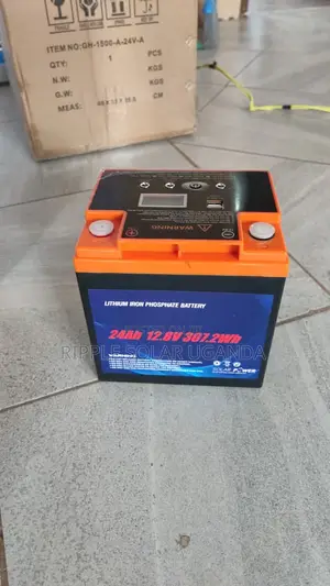 24Ah 12.8V LiFePO4 Solar Battery 307Wh With USB & Display