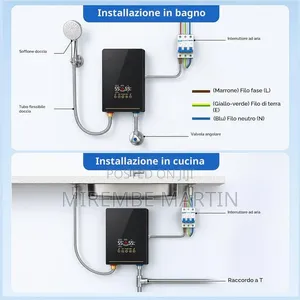 Instant Mini Water Heater 5500 W Electronic Water Heater With LED