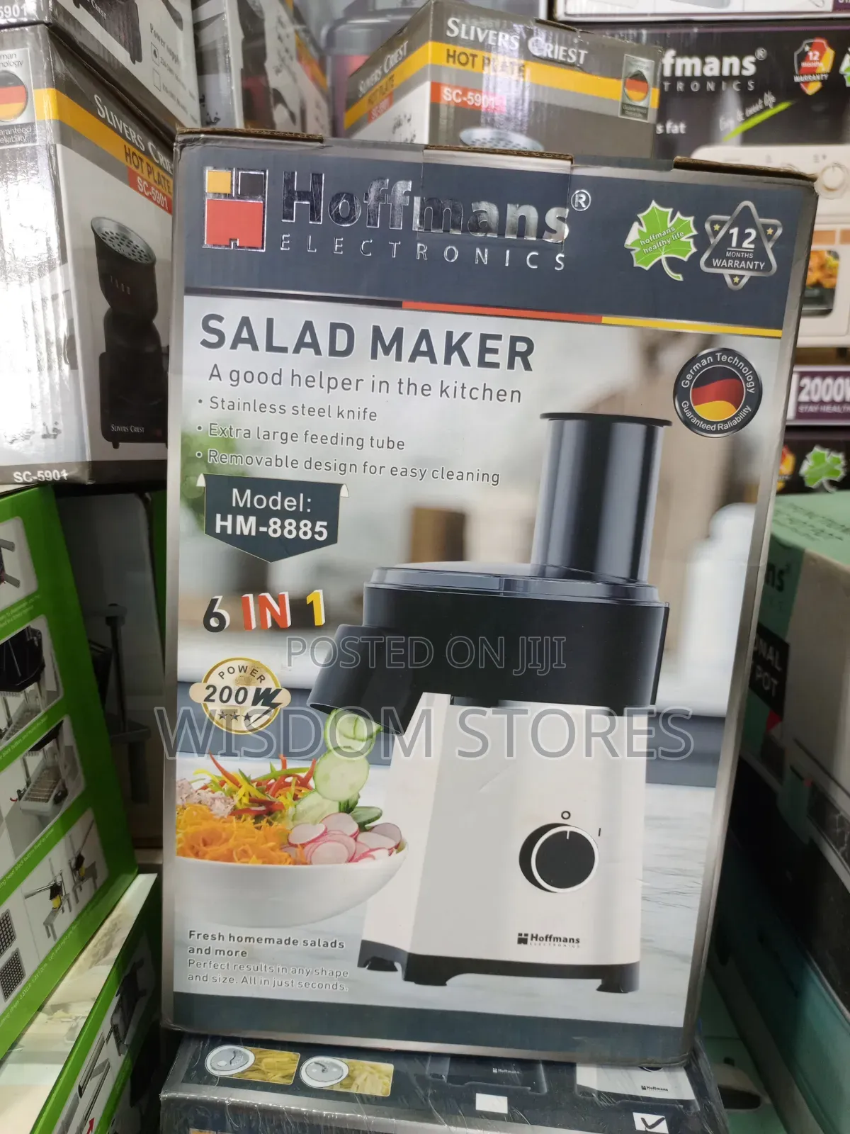 Hoffmans HM-8885 6-in-1 Salad Maker, a 200W