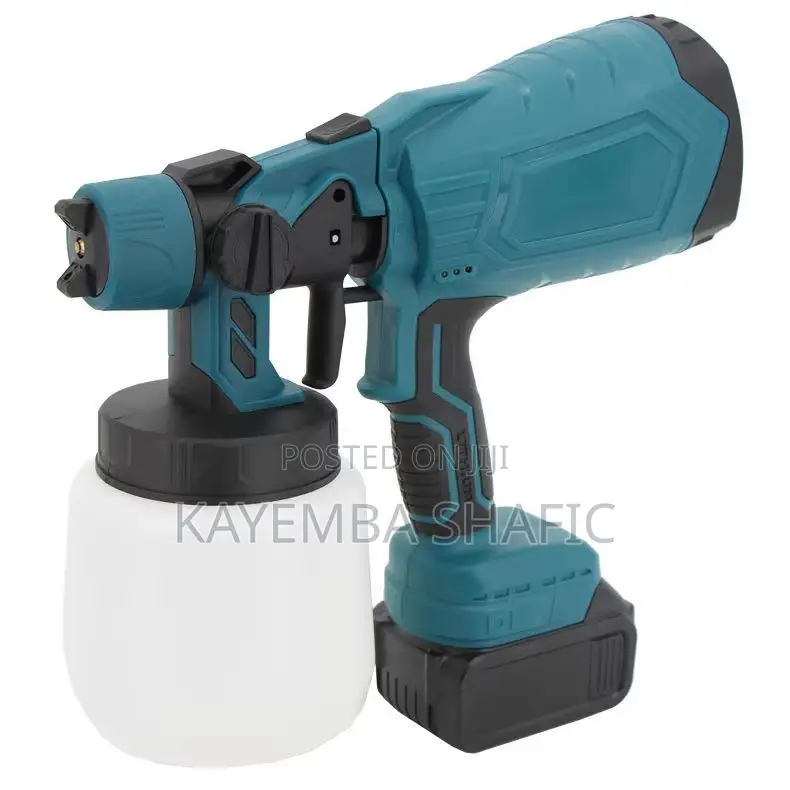Cordless Electric Paint Spray Gun With 2 Rechargeable Batteries 21V