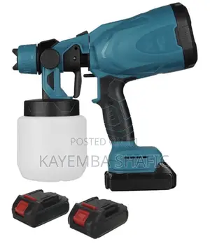 Cordless Electric Paint Spray Gun With 2 Rechargeable Batteries 21V