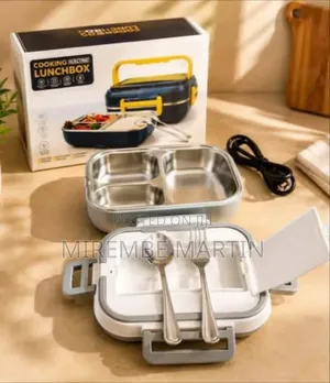 3-Compartment Electric Heated Lunch Box Food Warmer With Stainless
