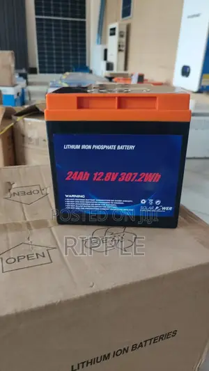 24Ah 12V LiFePO4 Solar Battery 307Wh With USB & Display