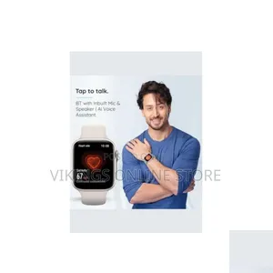 KW27 Max Square-Dial Bluetooth Smartwatch With a Black Silicone Strap