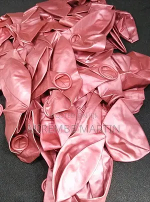 100 PCS Rose Pink Colour 12 Inch Chrome Metallic Balloons for Birthday