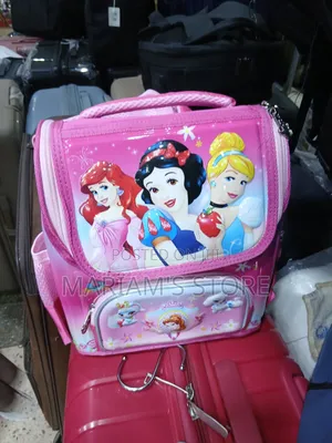 Glossy Pink Children's School Backpack With 3D Molded Graphics