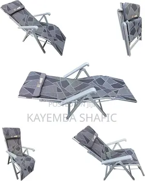 Folding Zero Gravity Reclining Lounge Chair & Bed With Cushion