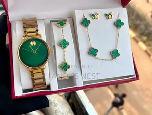 Movado Ladies Watch With a Bracelet and a Necklace
