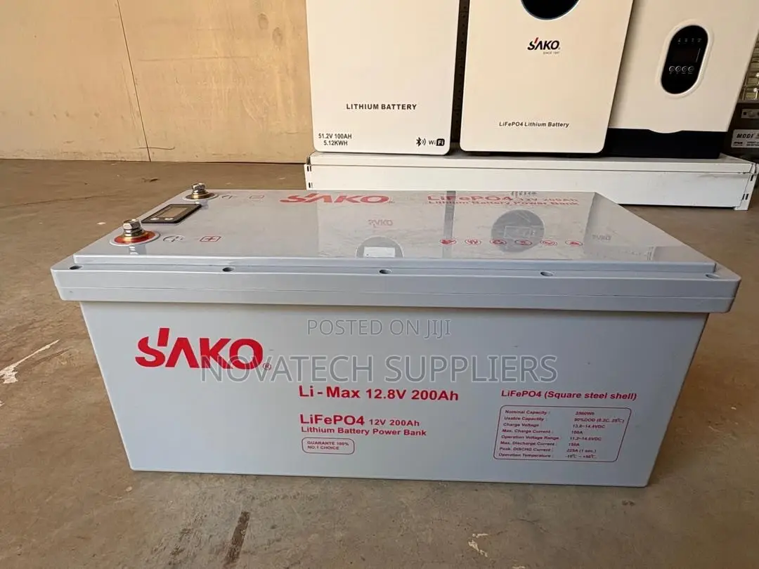 Brand New SAKO LiFePO4 12.8V 200Ah Lithium Battery for Solar & Backup