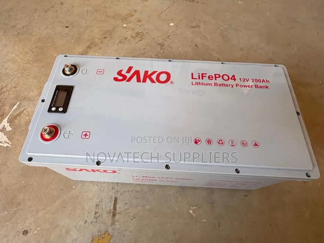 SAKO 12V 200Ah Lithium Solar Battery 2560Wh – 90% DoD