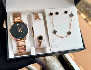 Movado Ladies Watch With a Bangle and a Necklace