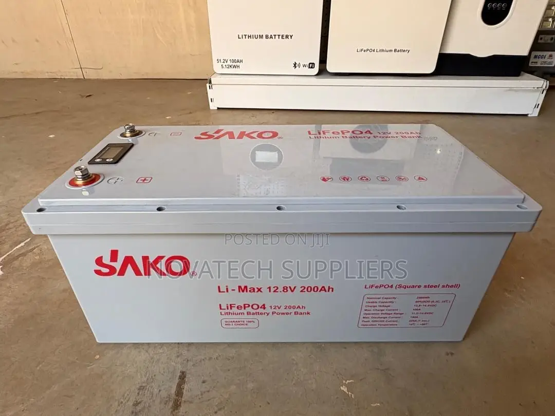 SAKO 2.56kWh 12.8V 200Ah LiFePO4 Battery – 150A Discharge