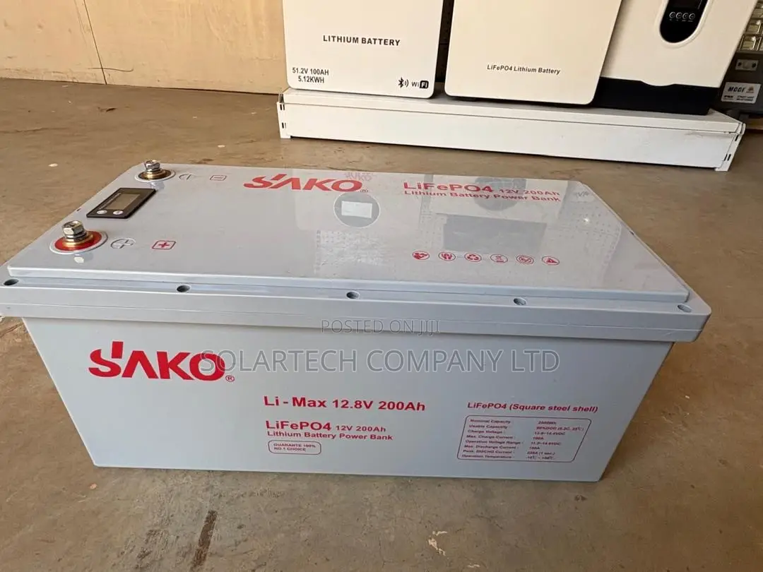 SAKO 12V 200Ah Lithium Solar Battery 2560Wh – 90% DoD