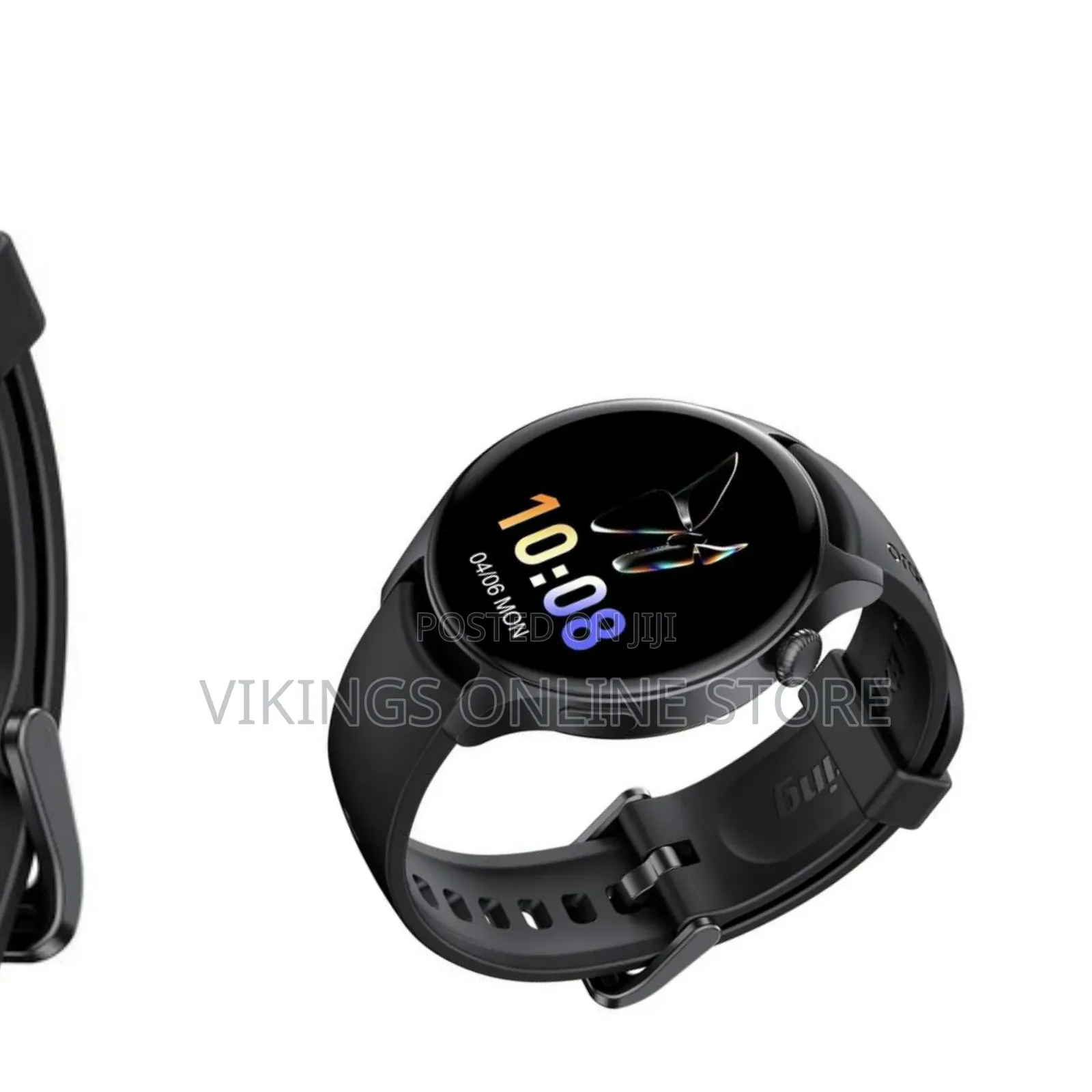 Oraimo Watch ER ( OSW-42), a Round-Dial Smartwatch a Black Silicone