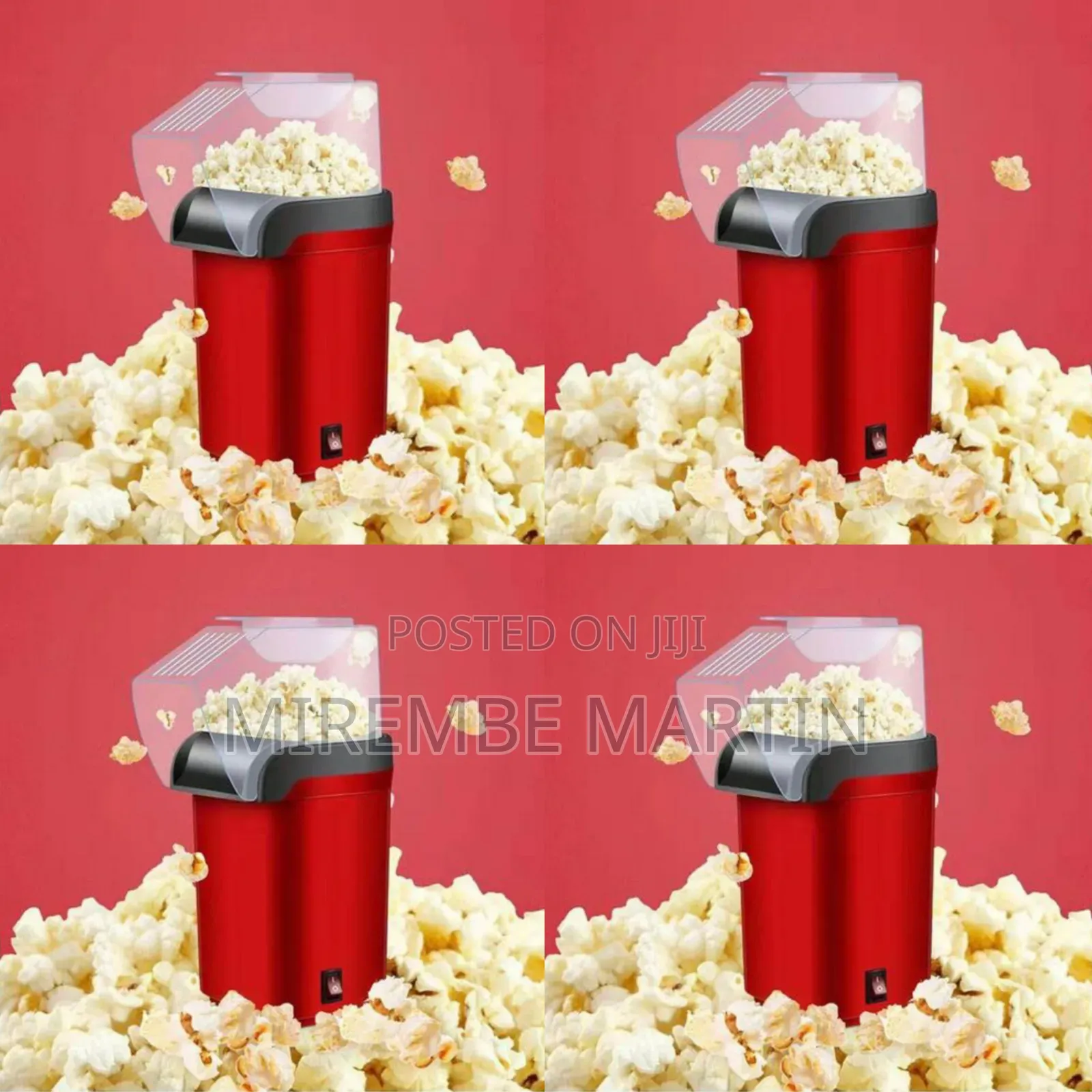 Classic Electric Hot Air Popcorn Maker for Healthy, Oil-Free Snacks