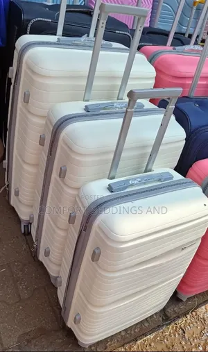 Rubber Suitcase Set Cream