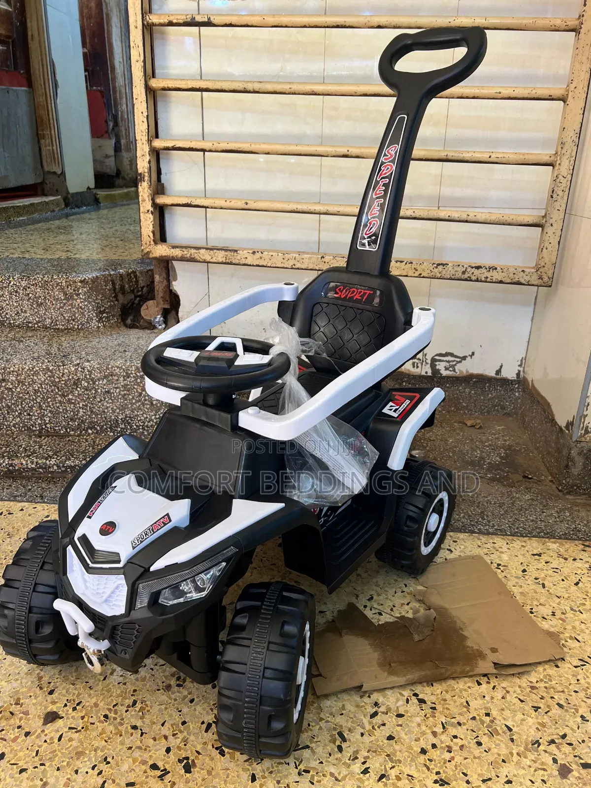 Rechargeable Push Car White With Remote