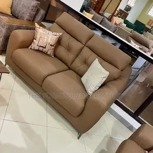 Brown Leather Sofa Set - Senana Hypermarket