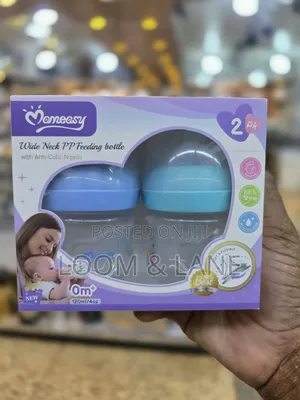 2pcs Momeasy 120ml Wide-Neck PP Anti-Colic Feeding Bottles