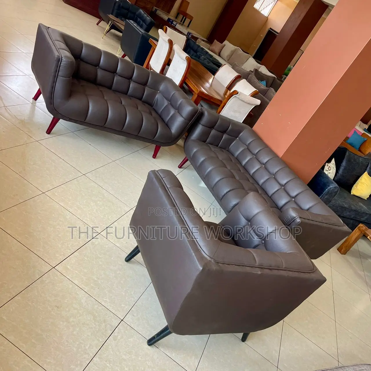 Simple Leather Sofa Sets - Senana Hypermarket