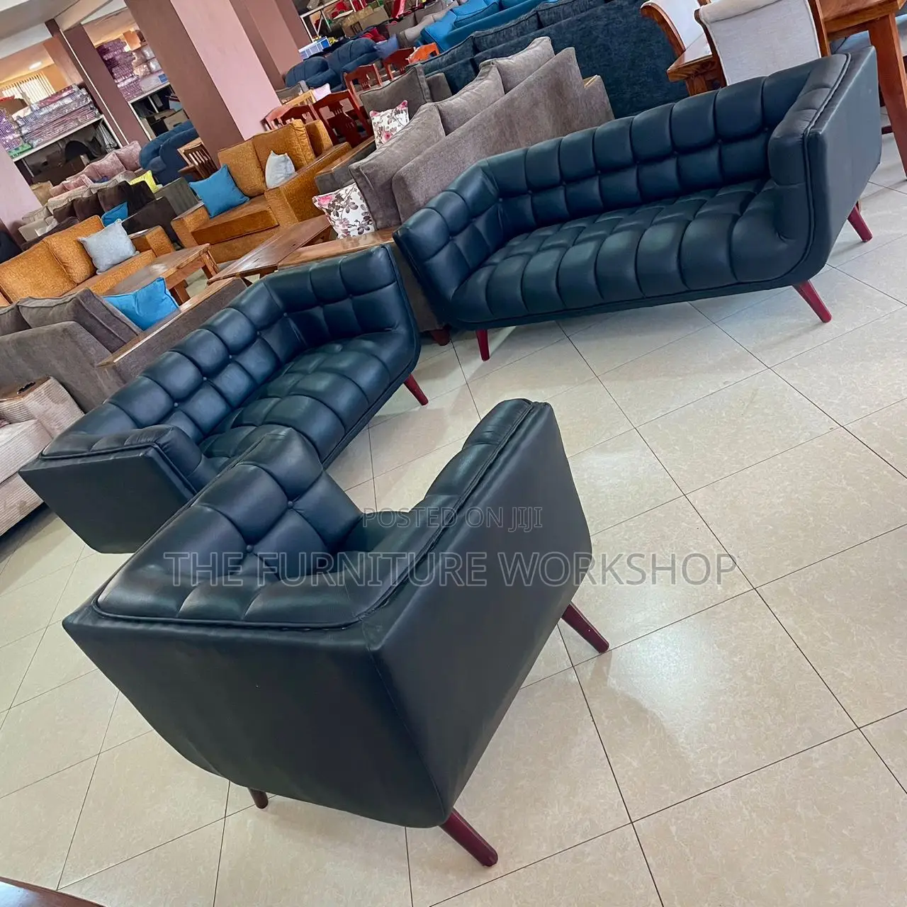 Simple Leather Sofa Sets - Senana Hypermarket
