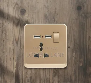 Single-Gang Universal Wall Power Socket With USB Charging Ports