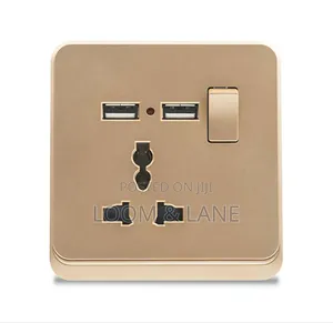 Single-Gang Universal Wall Power Socket With USB Charging Ports