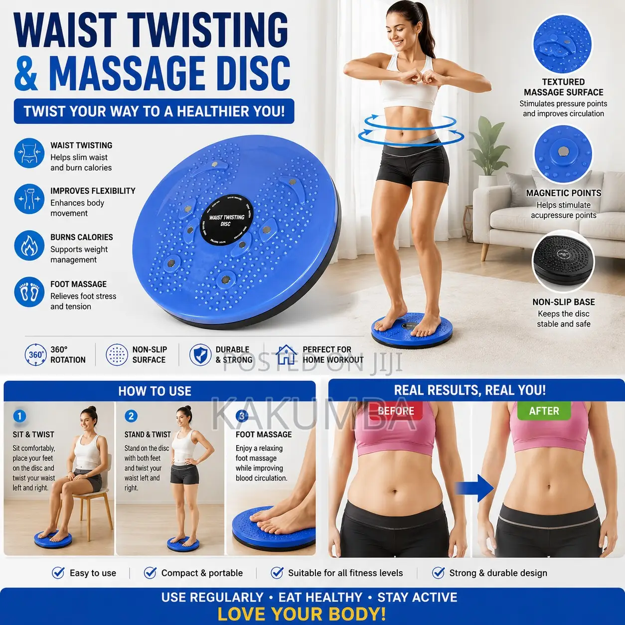 Waist Twisting & Massage Disc – Brand New