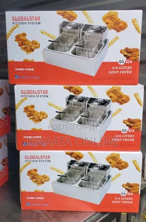 Globalstar GS-82A Double Deep Fryer – 6L + 6L Electric Frying Machine
