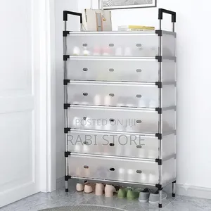 6-Tier Stackable Shoe Rack - Metal Shoe Storage Organizer