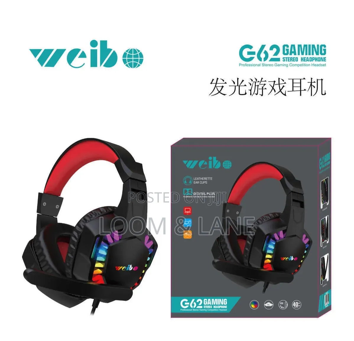 Weibo G62 RGB  Gaming Headset