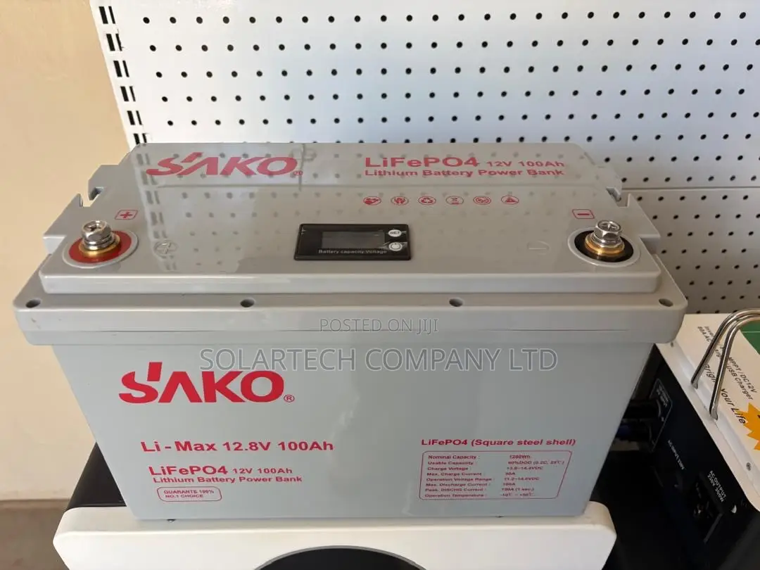SAKO 12V 100Ah LiFePO4 Battery – 90% DoD & 100A Discharge