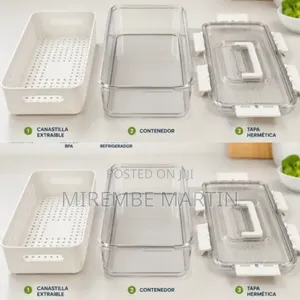 Acrylic Storage Box, 34x17x15 Cm, With Lid, Rectangular - Transparent