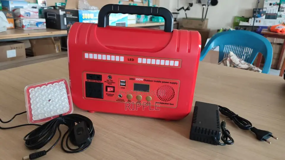 300W Portable Power Station 12.8V LiFePO4 Battery Solar Generator