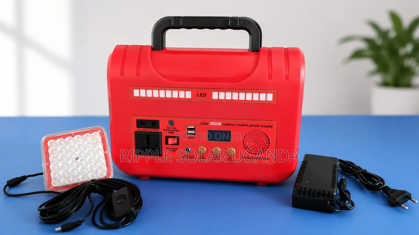 300W Portable Solar Power Station 12.8V LiFePO4 Battery Generator