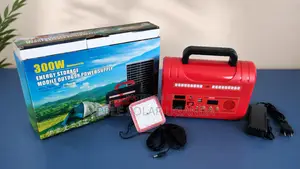 300W Portable Solar Power Station 12.8V LiFePO4 Battery Generator