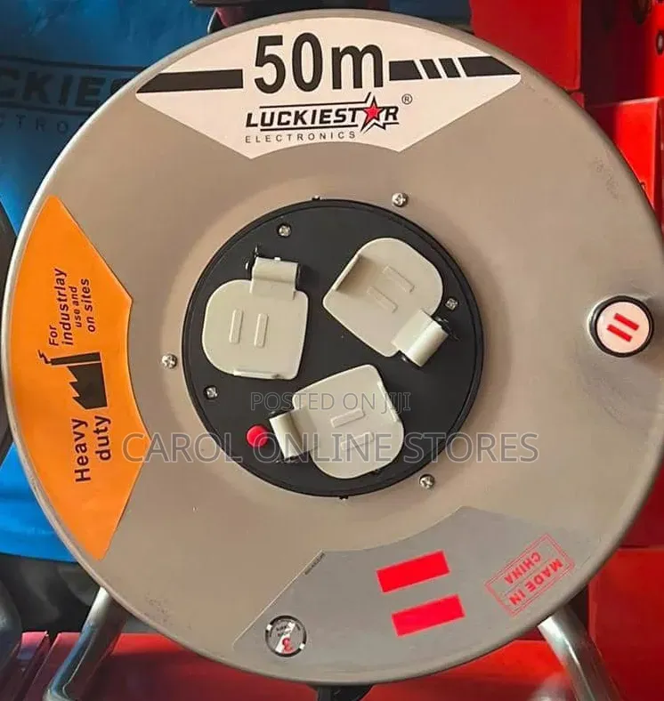 Luckiestar 50Metres Heavy Duty Extension Cable Reel