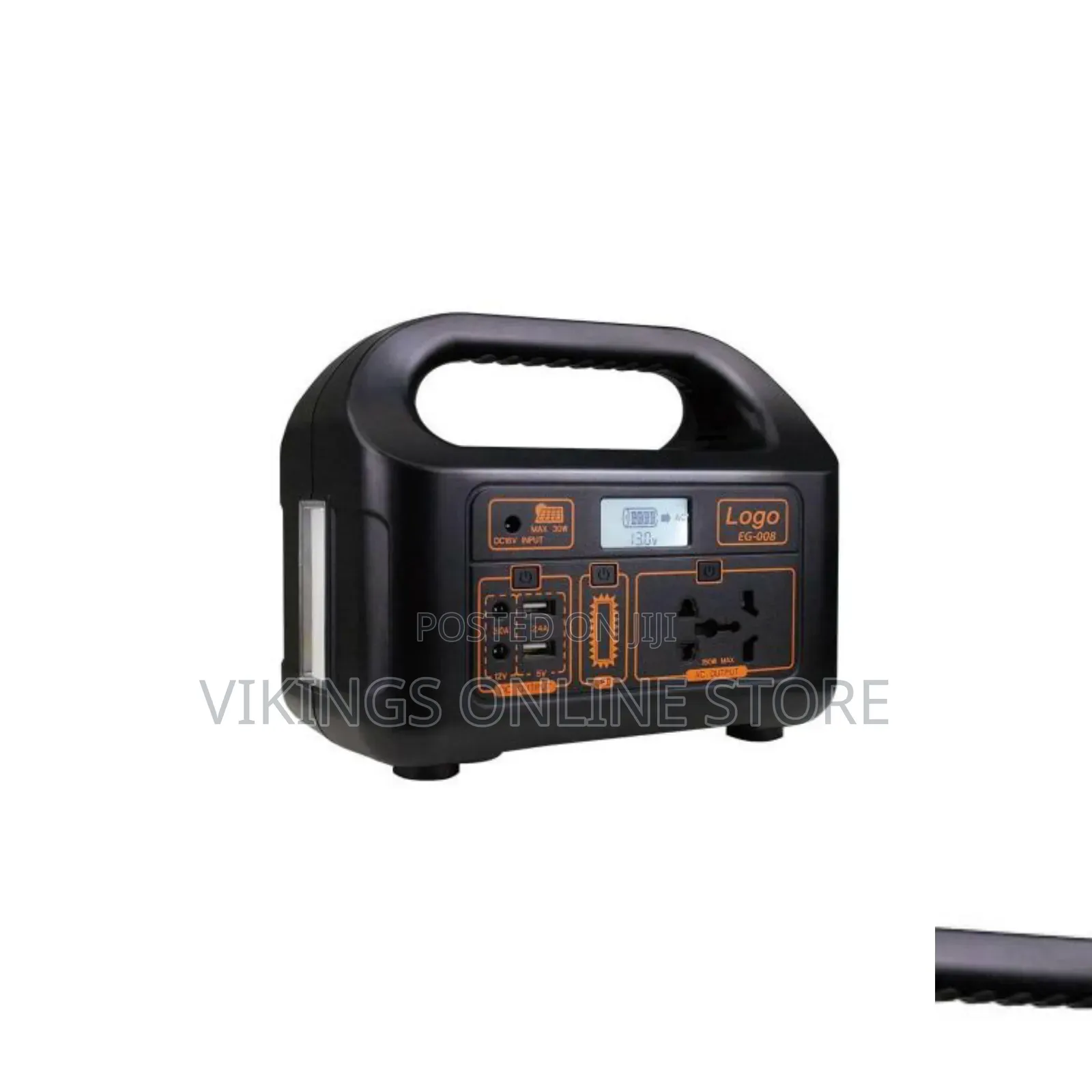 Black 150W Portable Power Station With Multiple