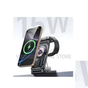 3-in-1 Foldable Wireless Charger, a Compact, MagSafe -Compatible