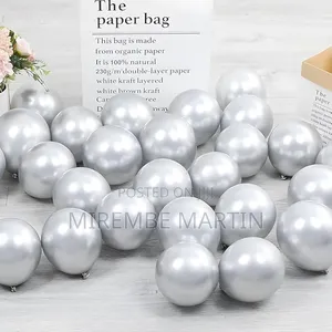 12inch Pearl Latex Silver Balloon..