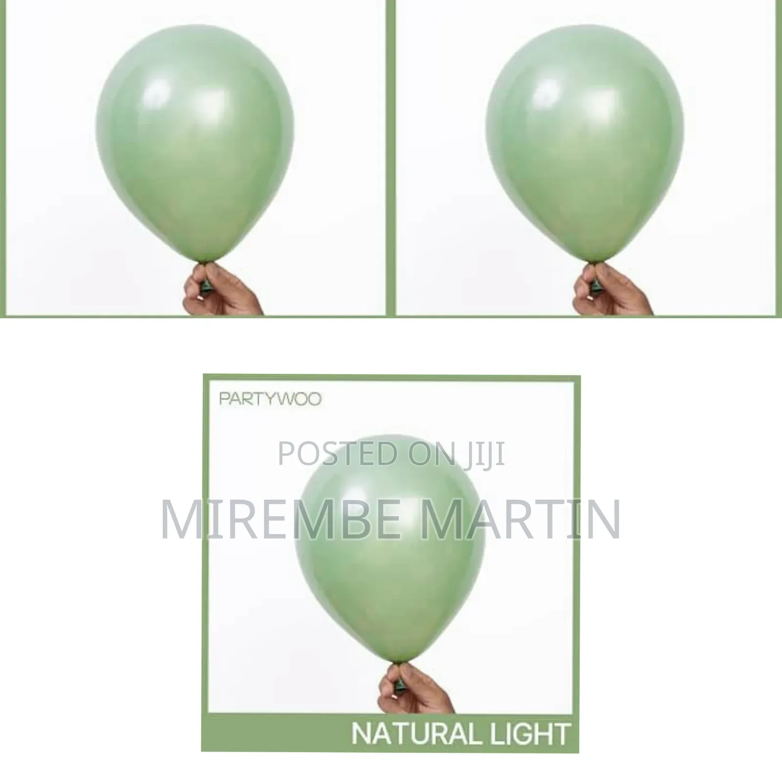 Pearl Light Green Balloons 100pcs Green 100 Pcs..12 Inch
